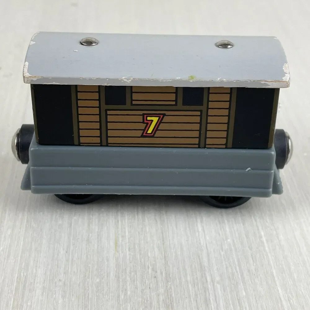 Thomas And Friends Toby The Team Engine #7 Wooden Railway Magnetic 1996